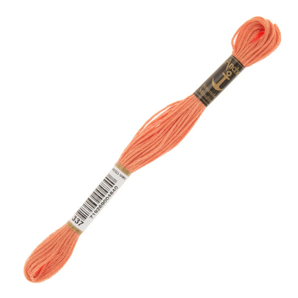 Anchor Stranded Mouline Embroidery Thread, 8m, Pink - 0337