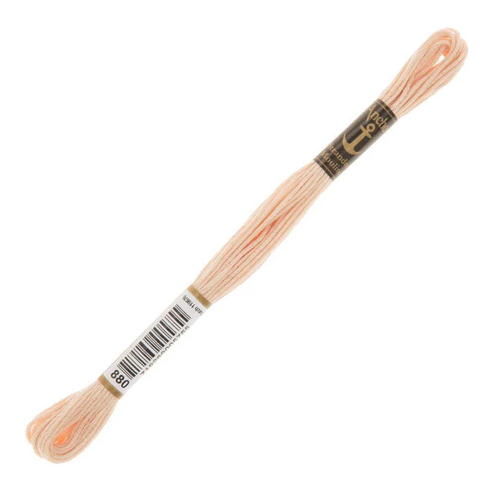 Anchor Stranded Mouline Embroidery Thread, 8m, Pink - 0880
