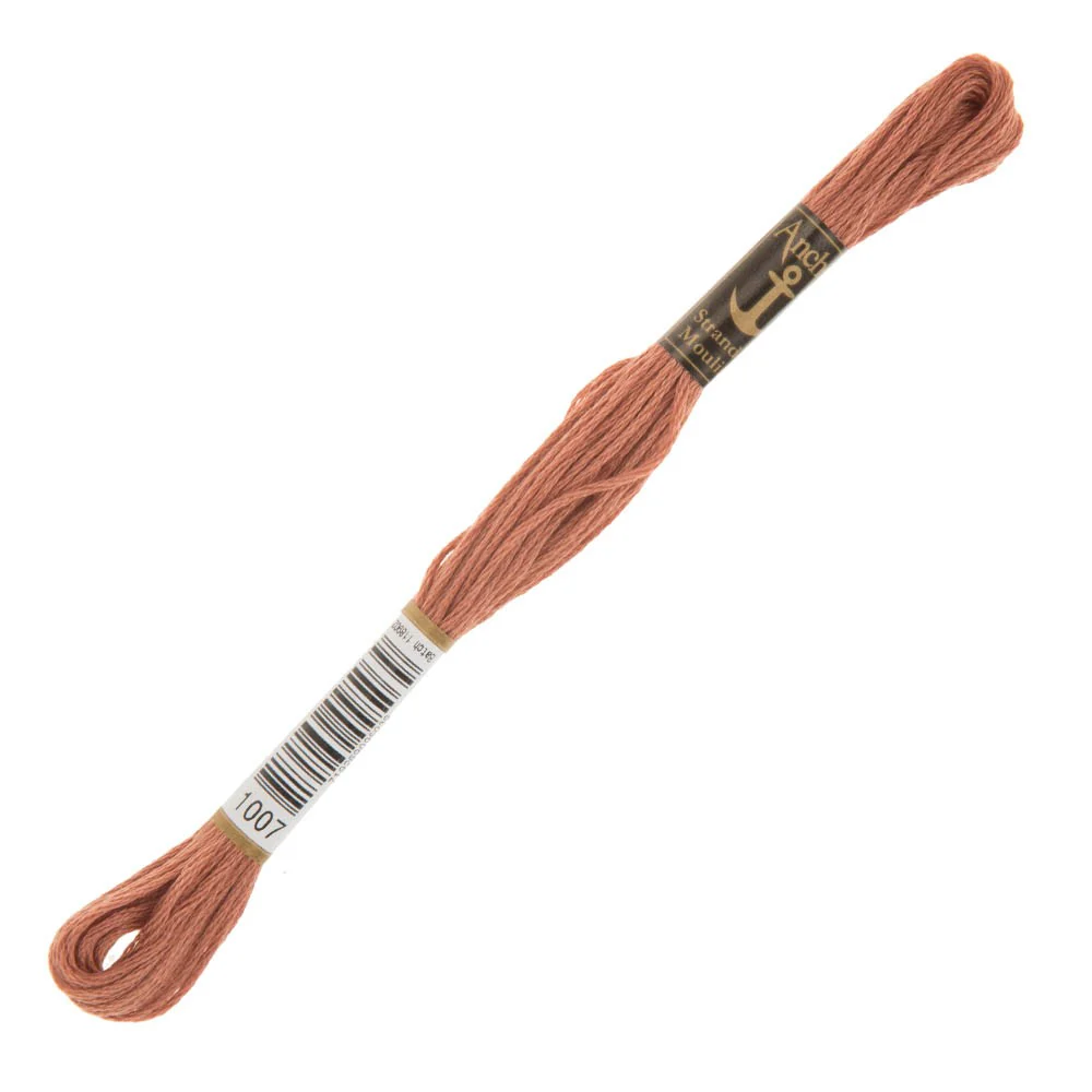 Anchor Stranded Mouline Embroidery Thread, 8m, Pink - 1007