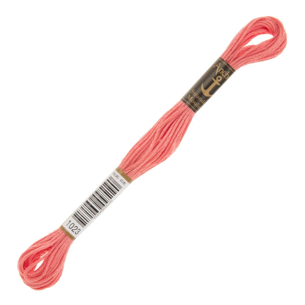 Anchor Stranded Mouline Embroidery Thread, 8m, Pink - 1023