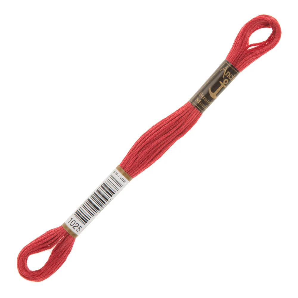 Anchor Stranded Mouline Embroidery Thread, 8m, Pink - 1025