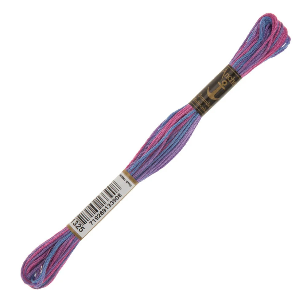 Anchor Stranded Mouline Embroidery Thread, 8m, Variegated - 1325
