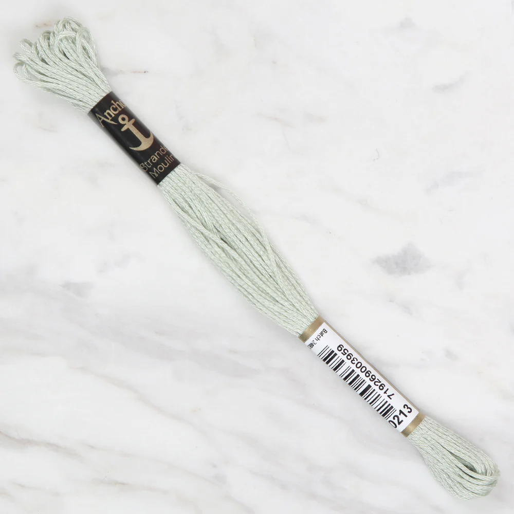 Anchor Stranded Mouline Embroidery Thread, 8m, White - 0213