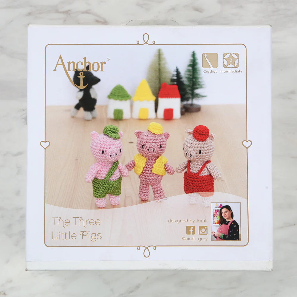 Anchor Three Little Pigs Amigurumi Kit - A28C003-09062