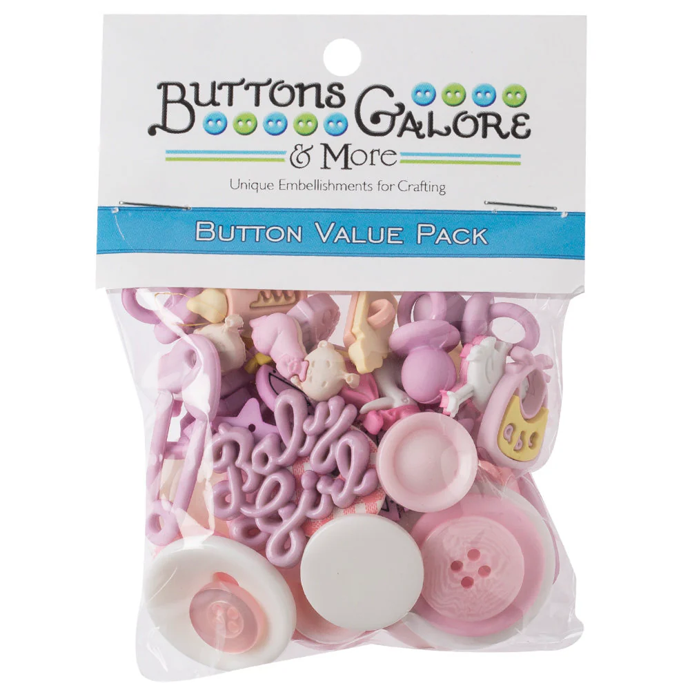 Buttons & Galore Decorative Baby Button, Baby Girl - Image 2