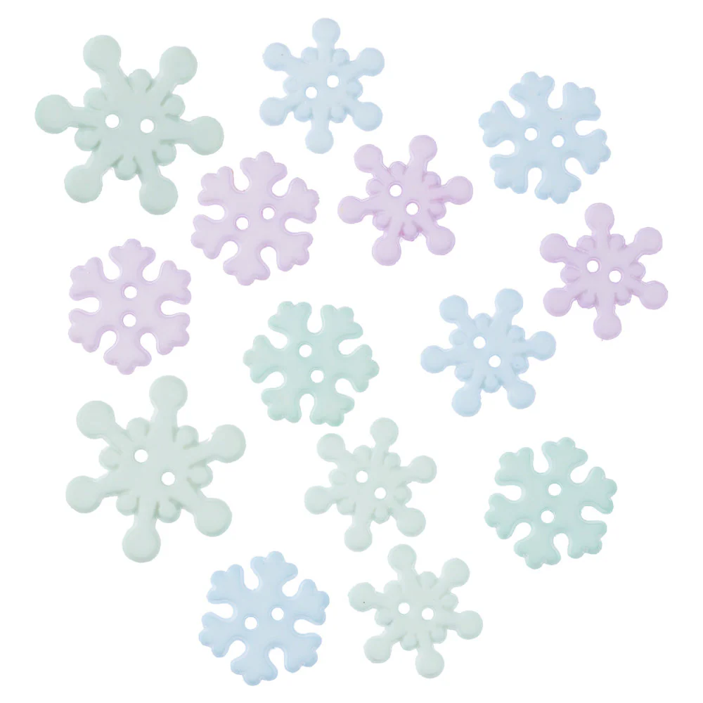 Buttons & Galore Decorative Baby Button, Snowstorm