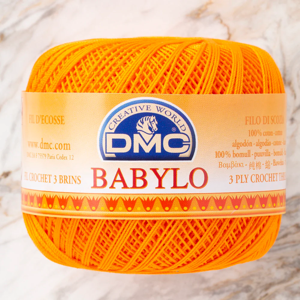 DMC Babylo 50gr Cotton Crochet Thread No:10, Orange - 3375