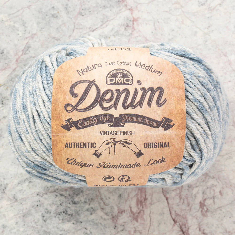 DMC Natura Denim Yarn, Used Blue - 137