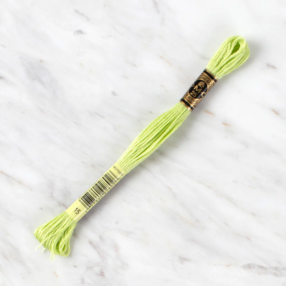 DMC Mouline Special 8 m Embroidery Thread, Light Green, 15