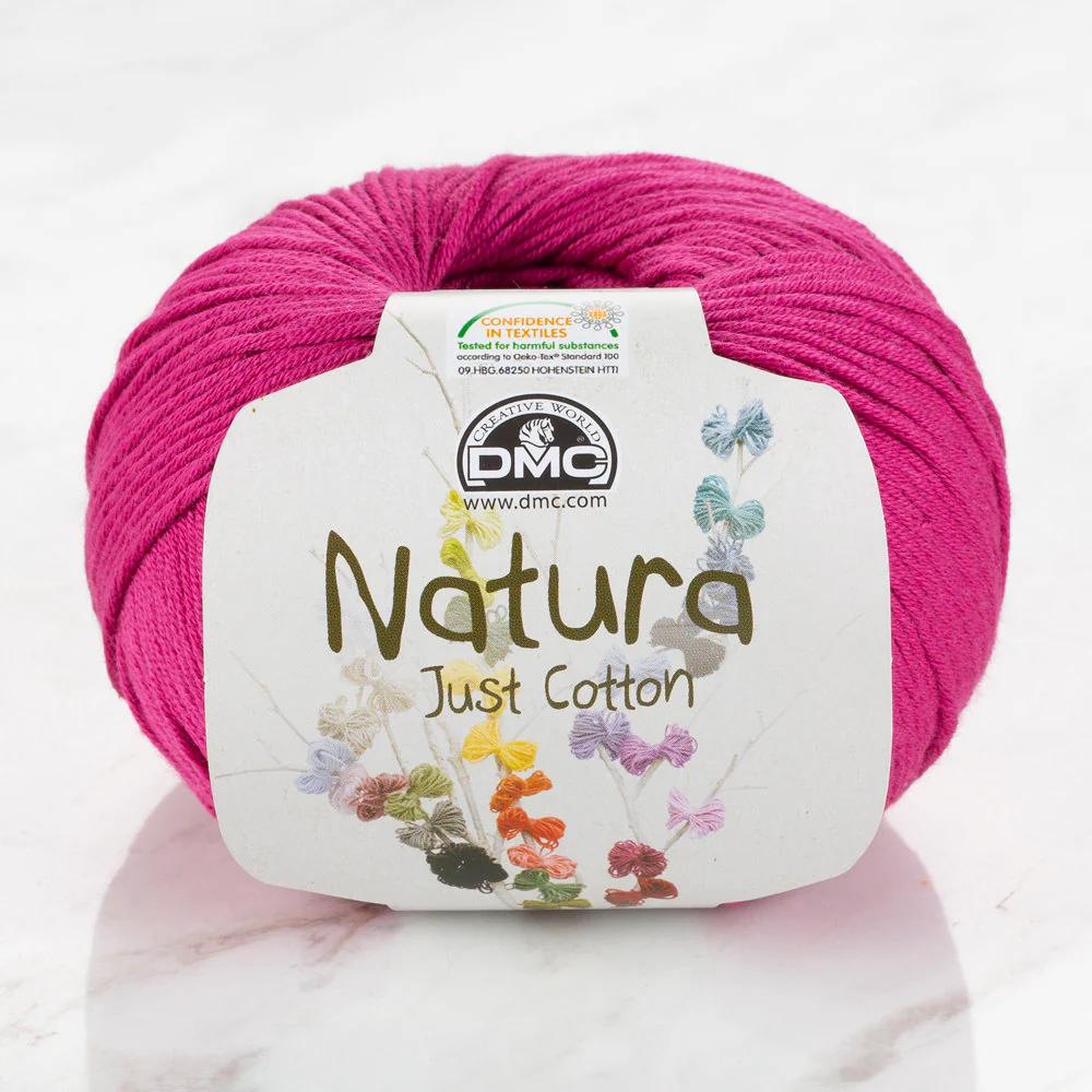 DMC Natura Just Cotton Knitting Yarn, Pink - N62