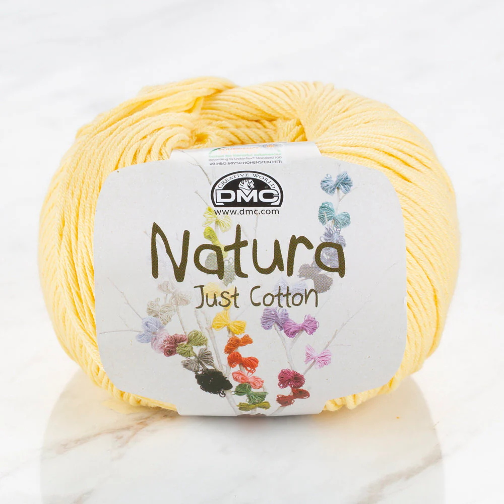 DMC Natura Just Cotton Knitting Yarn, Yellow - N83