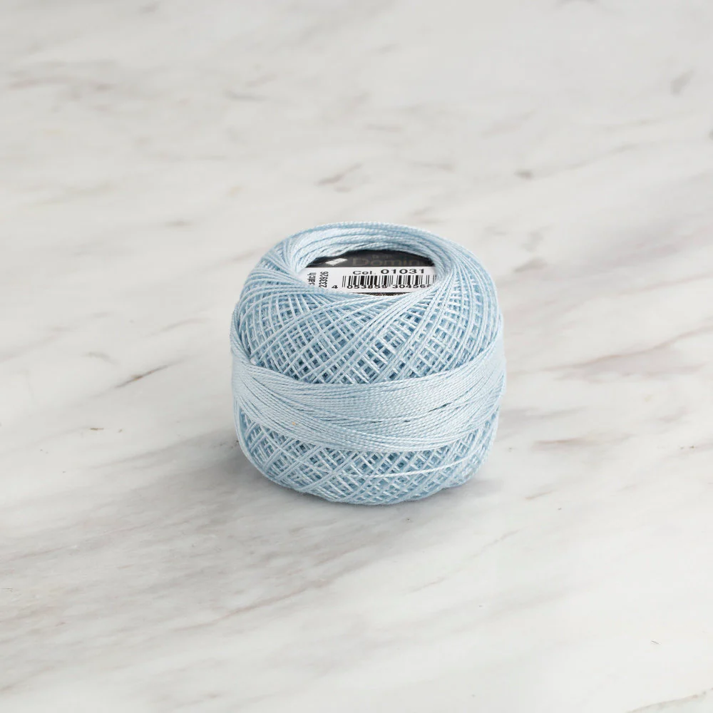 Domino Cotton Perle Size 12 Embroidery Thread (5 g), Baby Blue - 4590012-01031
