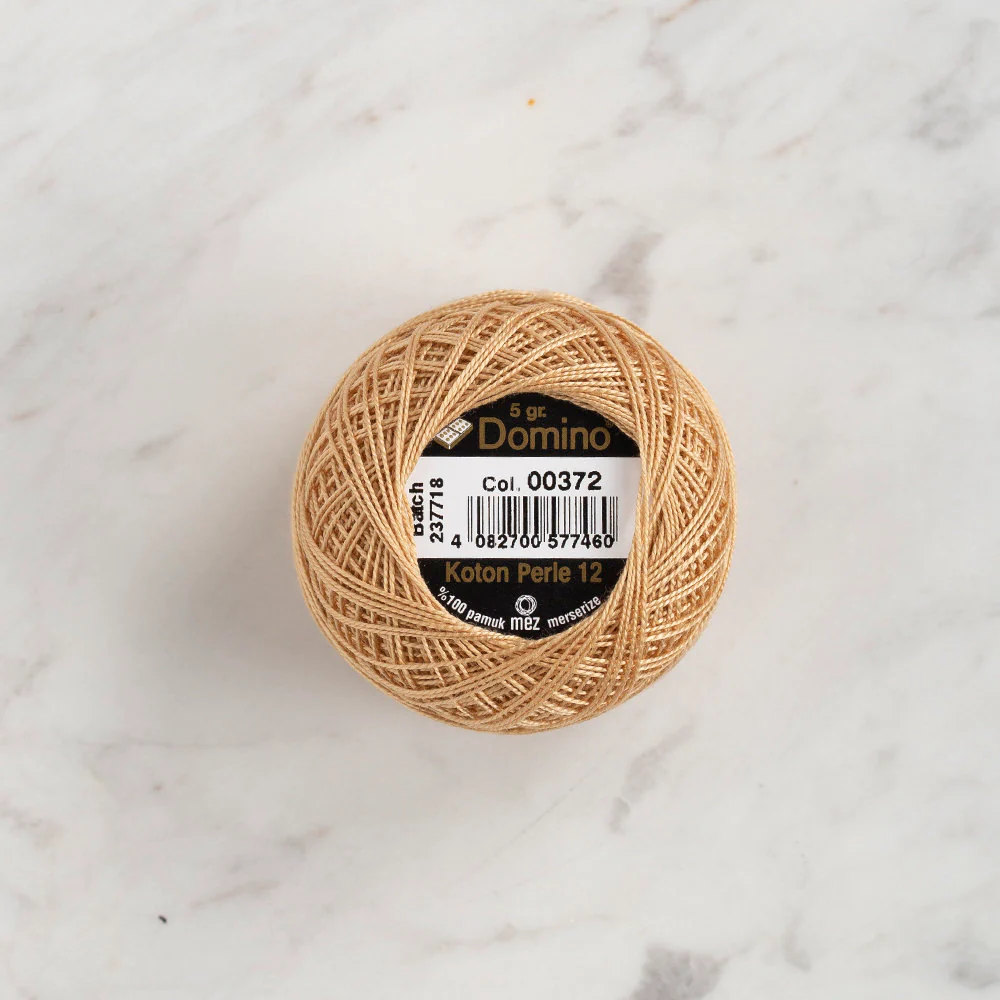 Domino Cotton Perle Size 12 Embroidery Thread (5 g), Beige - 4590012-372 - Image 2