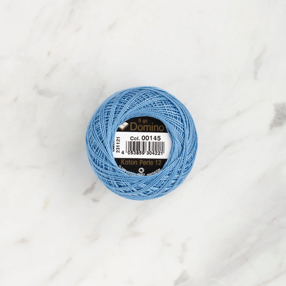 Domino Cotton Perle Size 12 Embroidery Thread (5 g), Blue - 4590012-00145 - Image 2