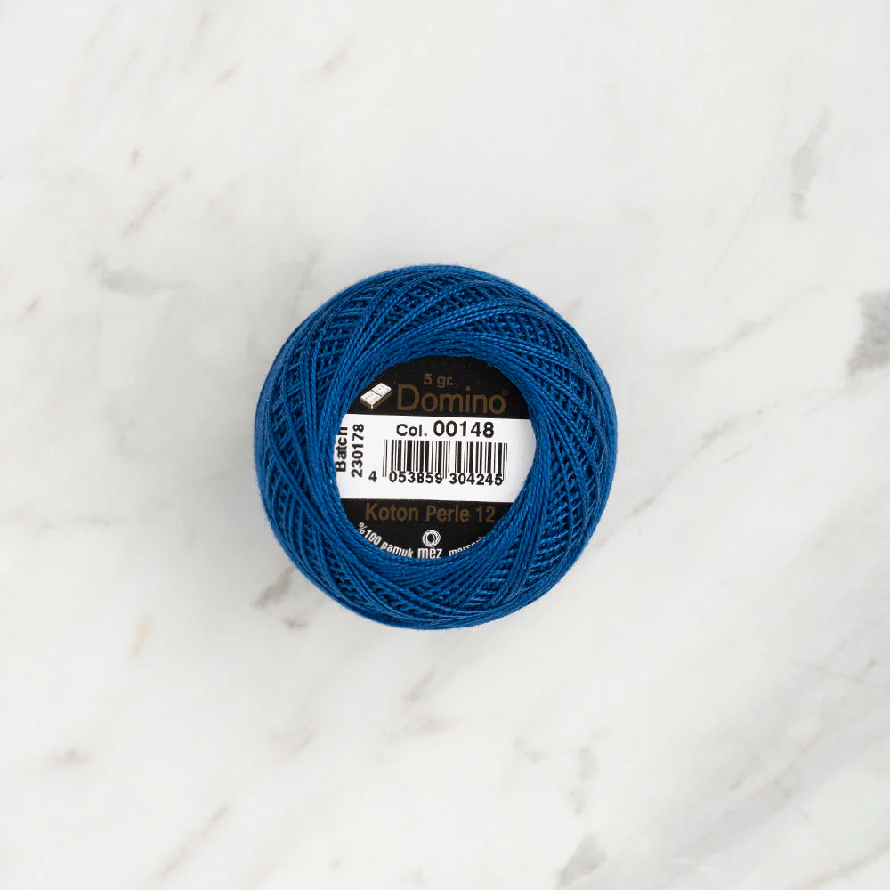 Domino Cotton Perle Size 12 Embroidery Thread (5 g), Blue - 4590012-00148 - Image 2