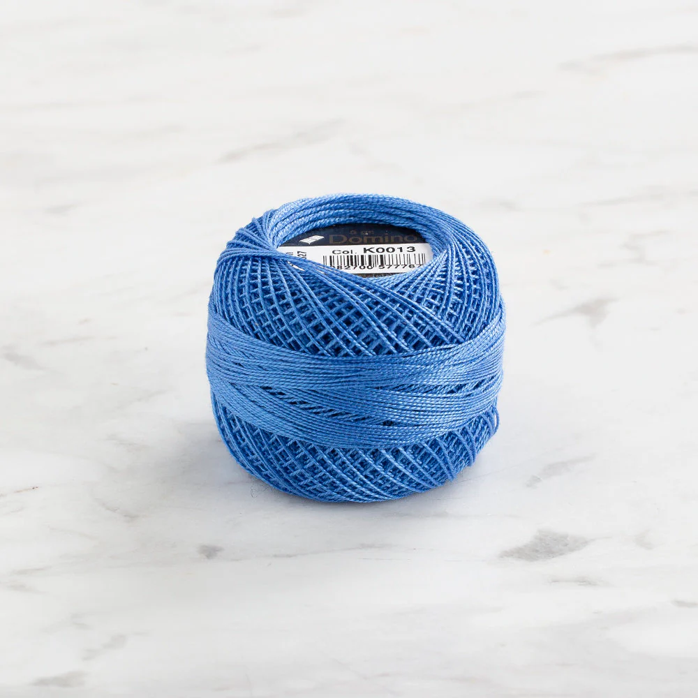 Domino Cotton Perle Size 12 Embroidery Thread (5 g), Blue - 4590012-K0013