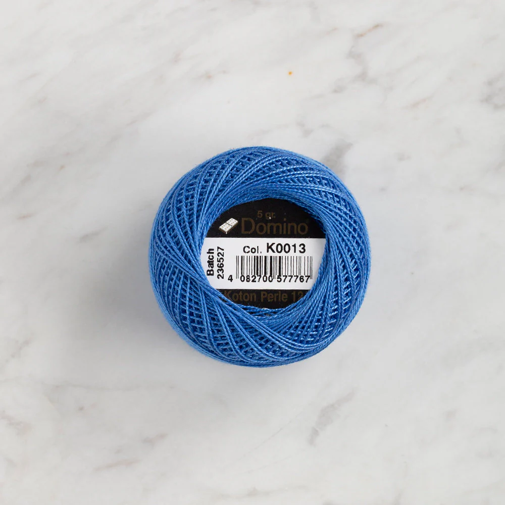 Domino Cotton Perle Size 12 Embroidery Thread (5 g), Blue - 4590012-K0013 - Image 2