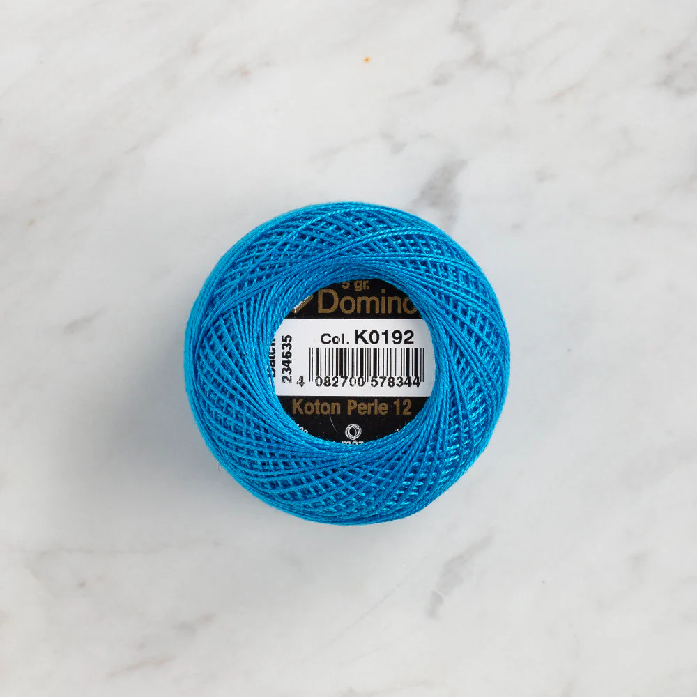 Domino Cotton Perle Size 12 Embroidery Thread (5 g), Blue - 4590012-K0192 - Image 2