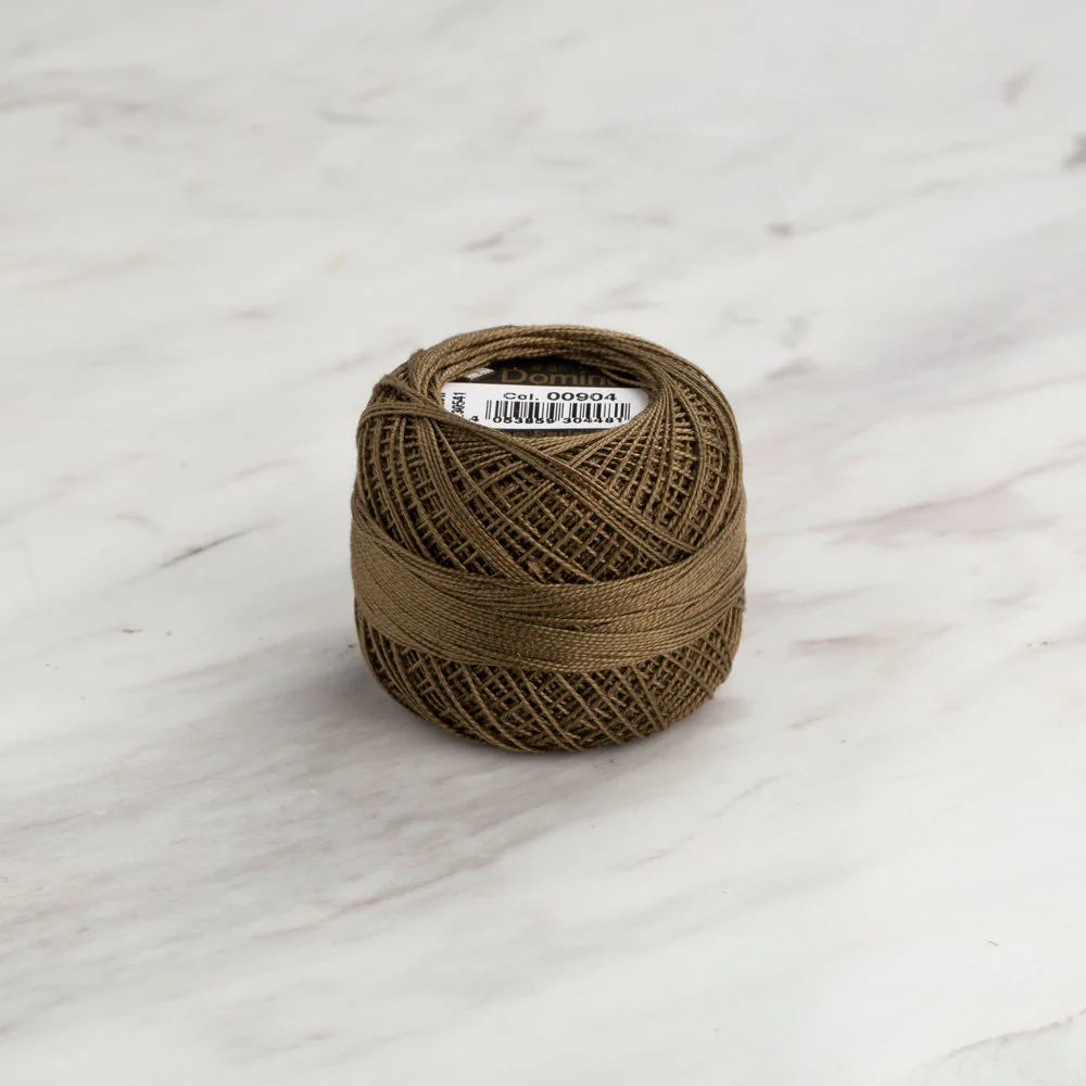 Domino Cotton Perle Size 12 Embroidery Thread (5 g), Brown - 4590012-00904