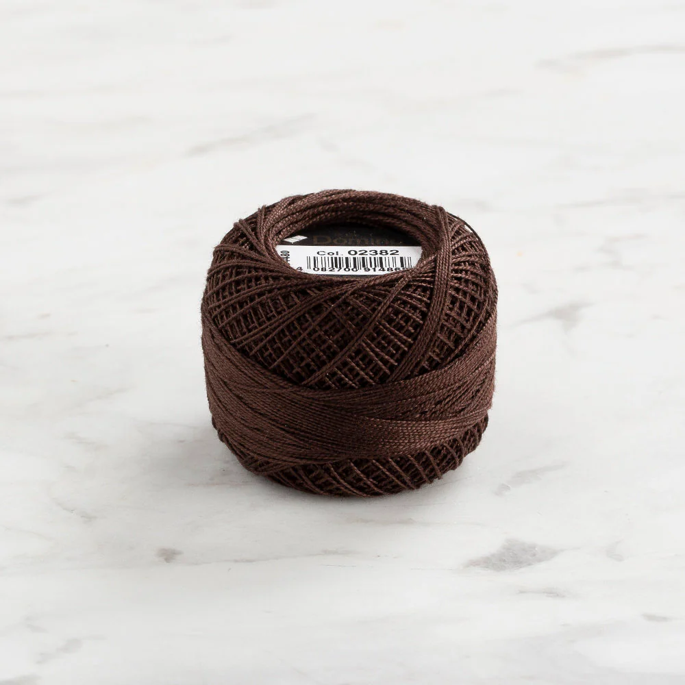 Domino Cotton Perle Size 12 Embroidery Thread (5 g), Brown - 4590012-2382