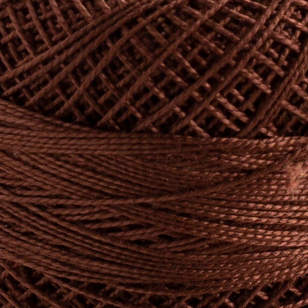 Domino Cotton Perle Size 12 Embroidery Thread (5 g), Brown - 4590012-380 - Image 3