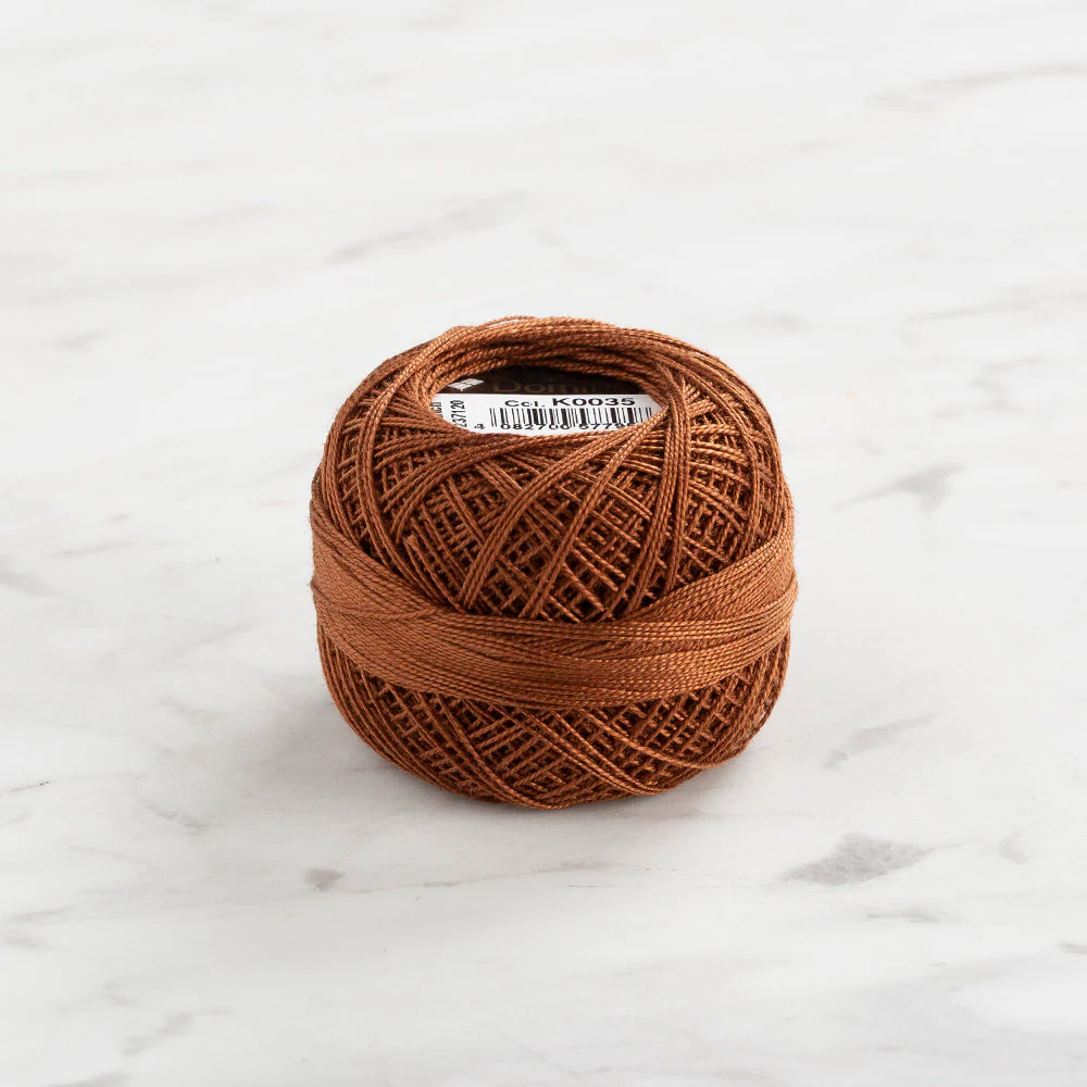Domino Cotton Perle Size 12 Embroidery Thread (5 g), Brown - 4590012-K0035
