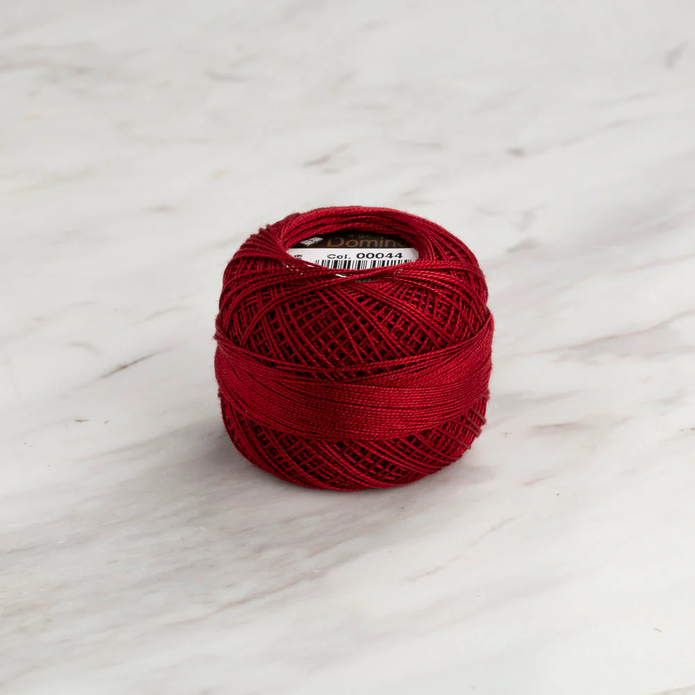 Domino Cotton Perle Size 12 Embroidery Thread (5 g), Claret - 4590012-00044