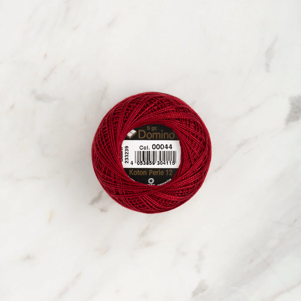 Domino Cotton Perle Size 12 Embroidery Thread (5 g), Claret - 4590012-00044 - Image 2