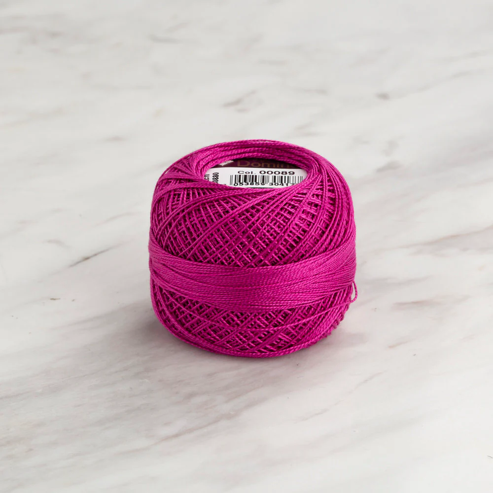 Domino Cotton Perle Size 12 Embroidery Thread (5 g), Pink - 4590012-00089