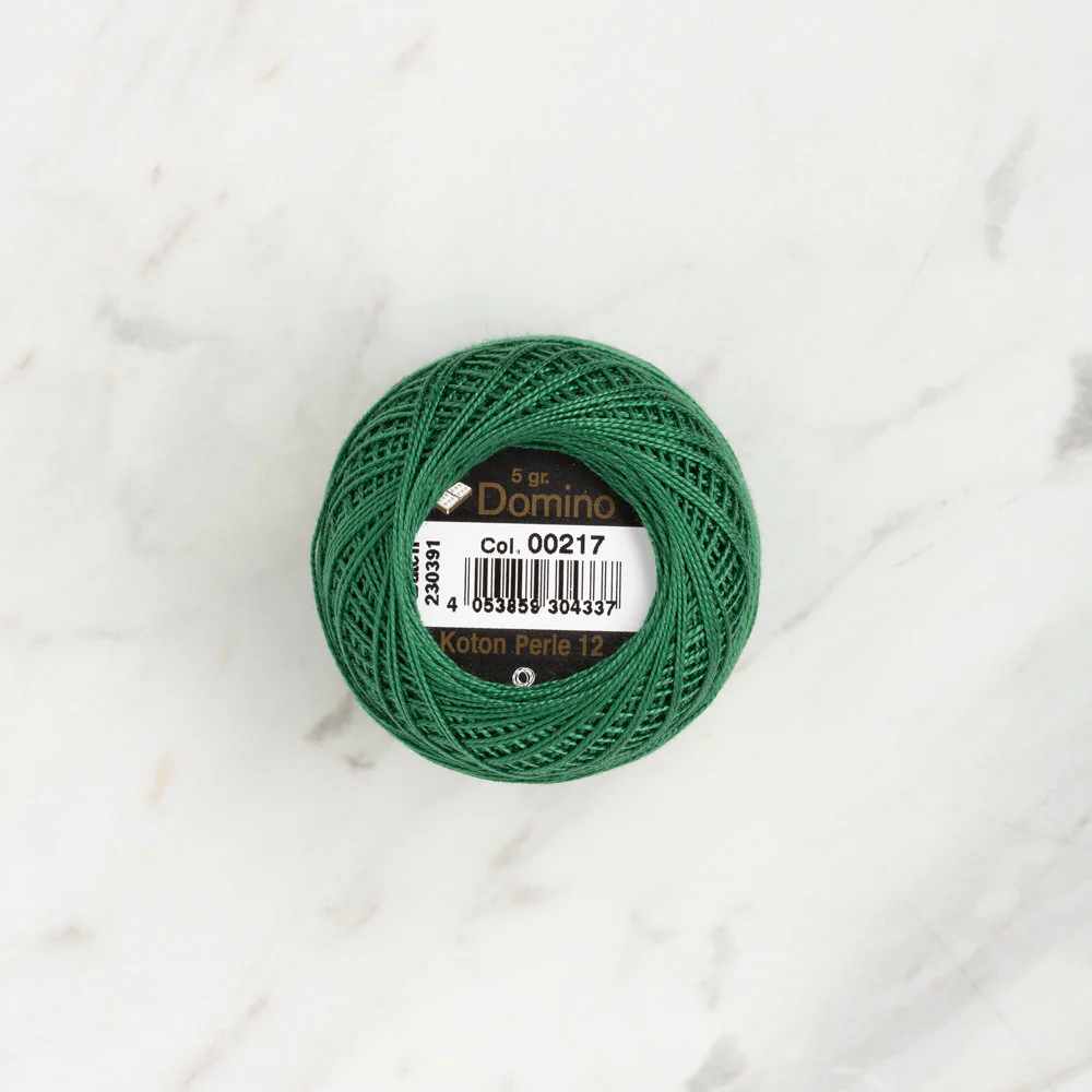 Domino Cotton Perle Size 12 Embroidery Thread (5 g), Green - 4590012-00217 - Image 2