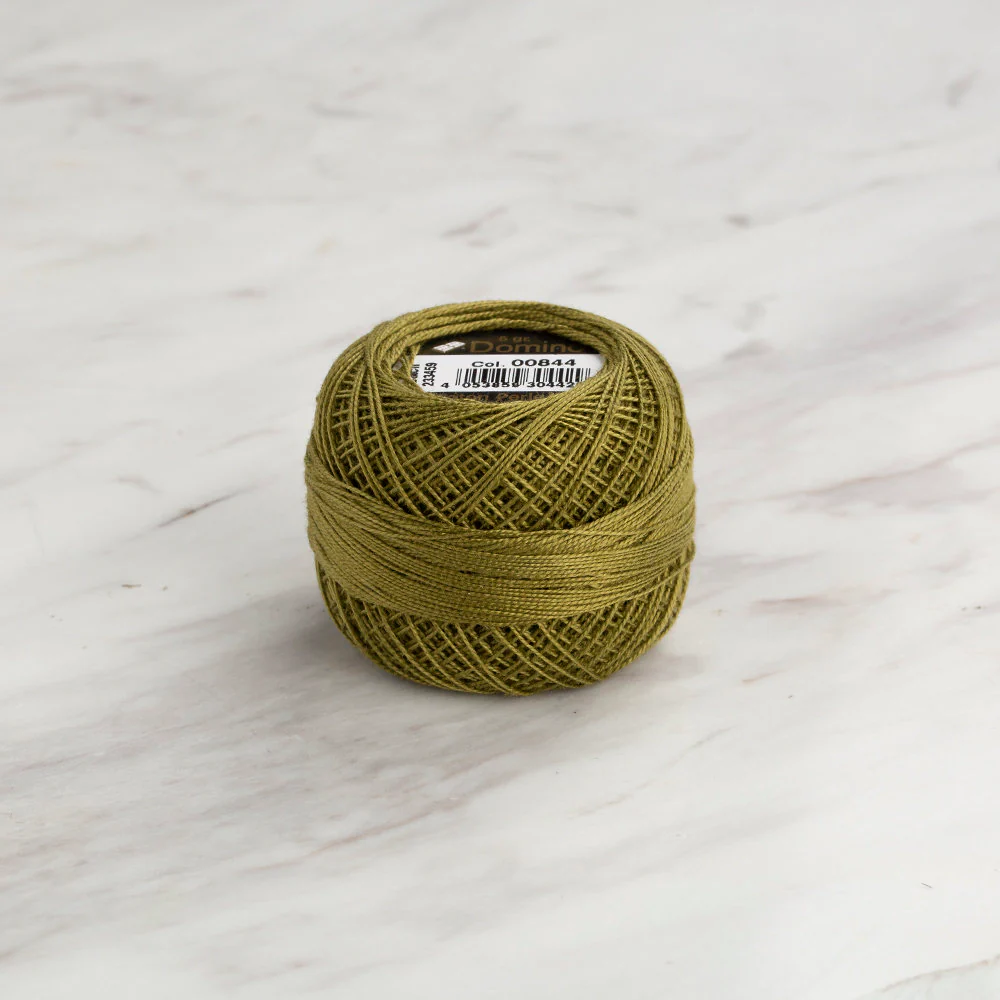 Domino Cotton Perle Size 12 Embroidery Thread (5 g), Green - 4590012-00844