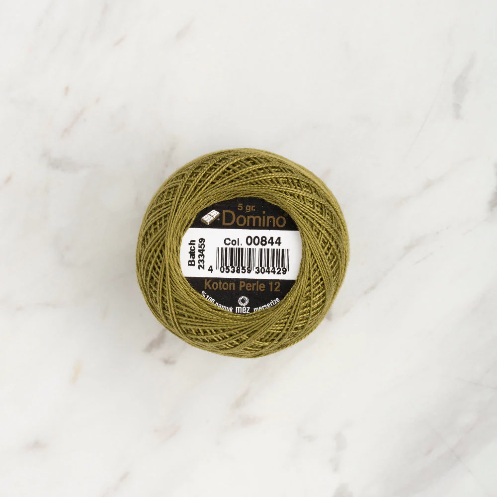 Domino Cotton Perle Size 12 Embroidery Thread (5 g), Green - 4590012-00844 - Image 2