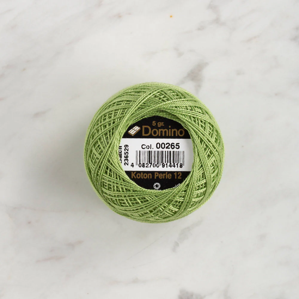 Domino Cotton Perle Size 12 Embroidery Thread (5 g), Green - 4590012-265 - Image 2