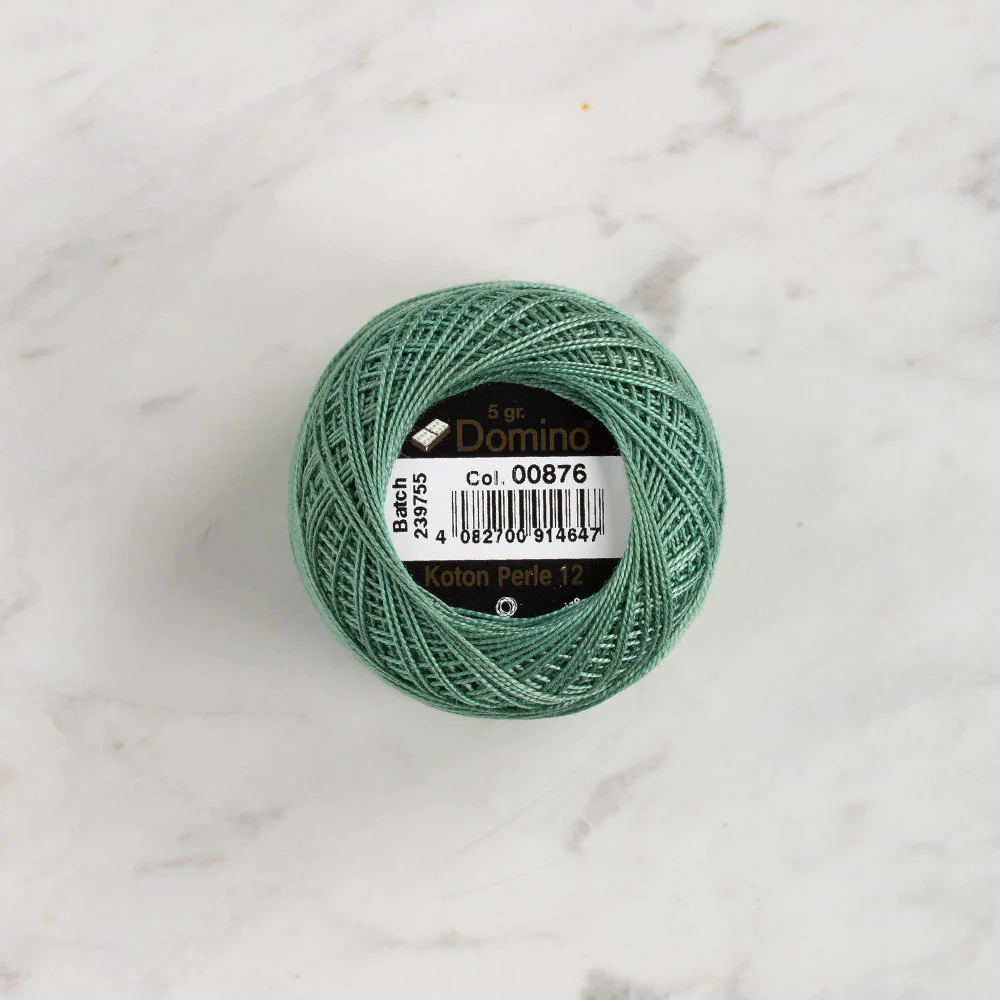Domino Cotton Perle Size 12 Embroidery Thread (5 g), Green - 4590012-876 - Image 2