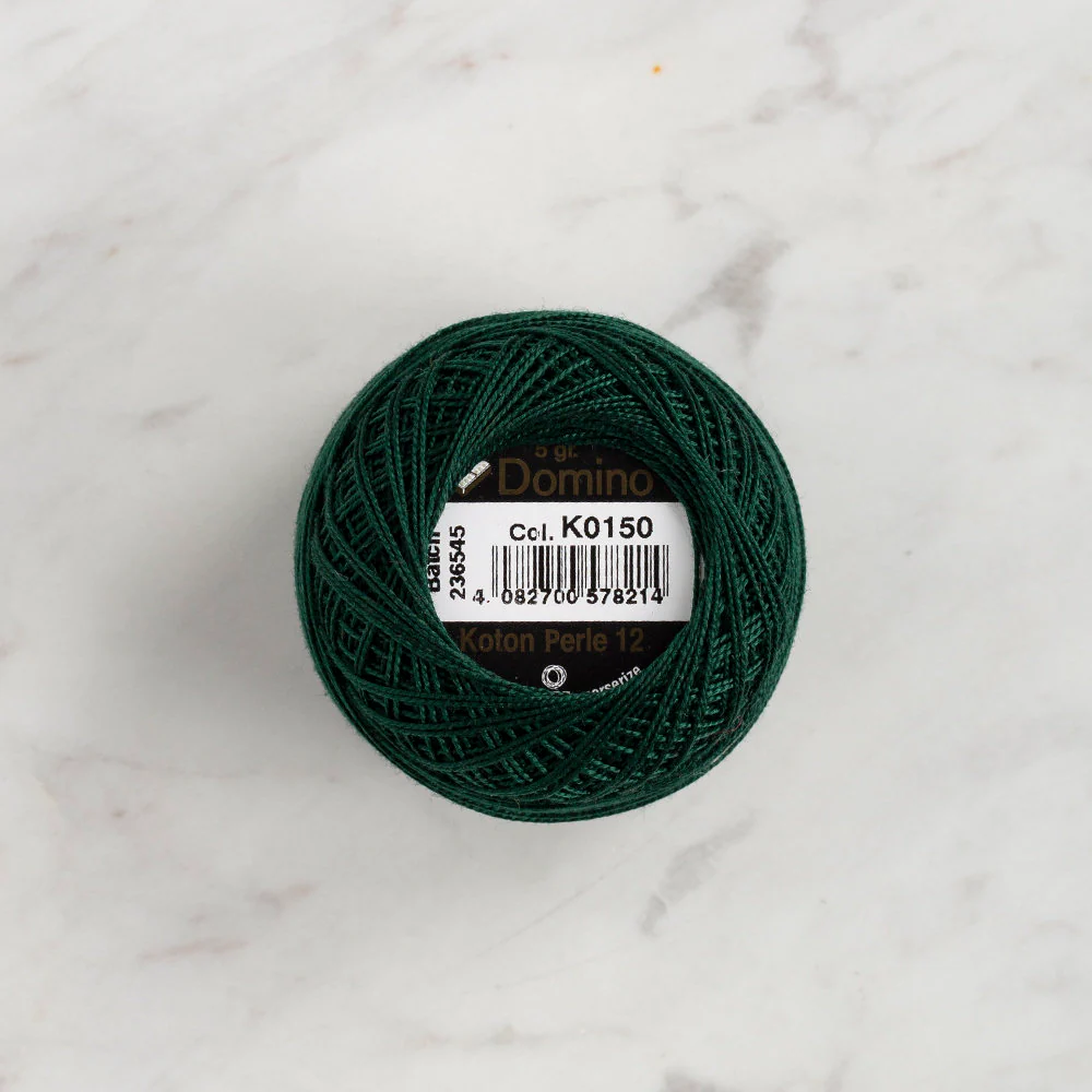 Domino Cotton Perle Size 12 Embroidery Thread (5 g), Green - 4590012-K0150 - Image 2