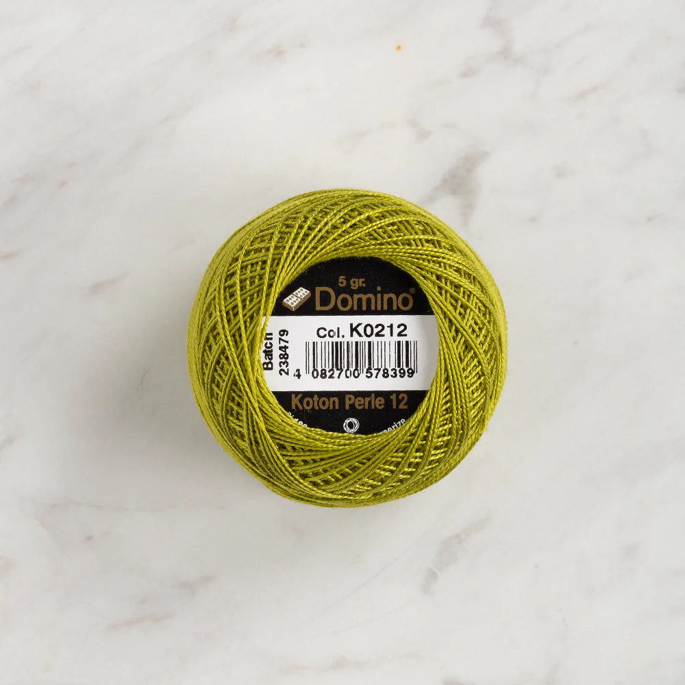 Domino Cotton Perle Size 12 Embroidery Thread (5 g), Green - 4590012-K0212 - Image 2
