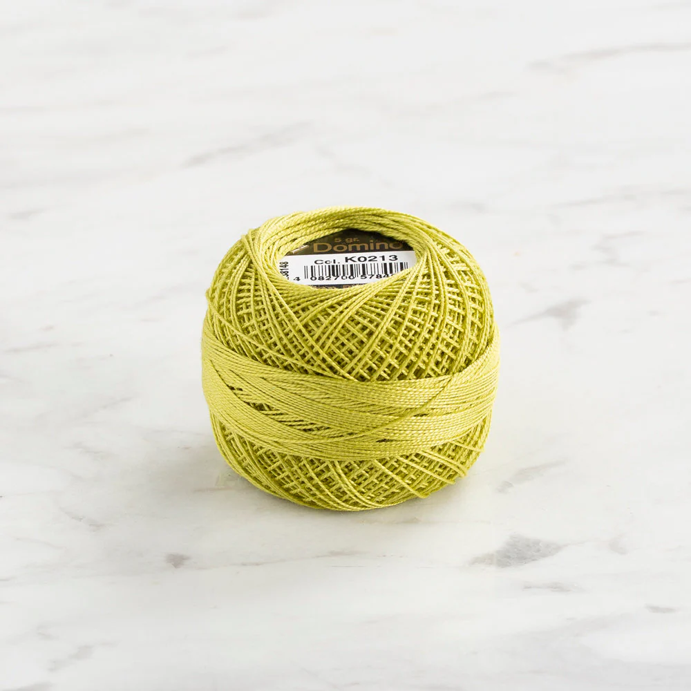 Domino Cotton Perle Size 12 Embroidery Thread (5 g), Green - 4590012-K0213