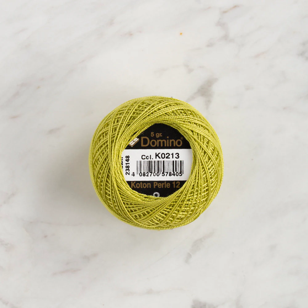 Domino Cotton Perle Size 12 Embroidery Thread (5 g), Green - 4590012-K0213 - Image 2