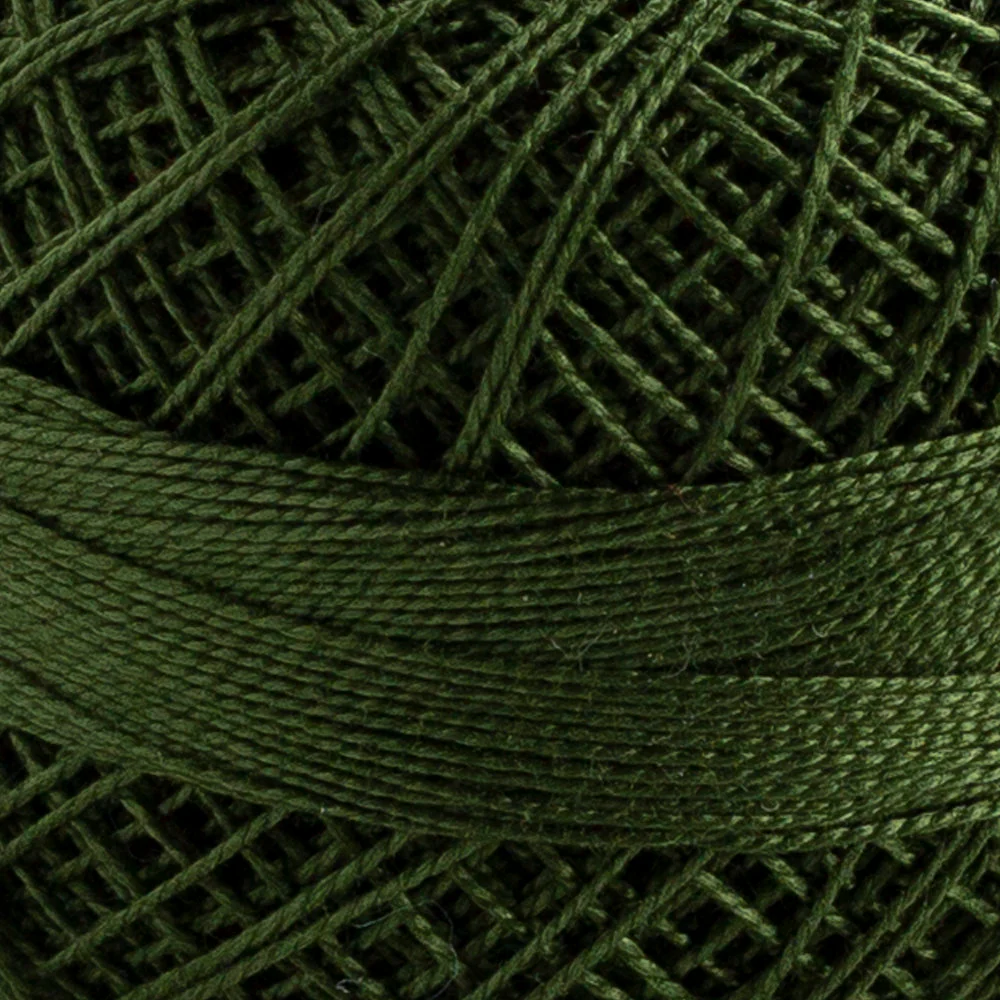 Domino Cotton Perle Size 12 Embroidery Thread (5 g), Khaki Green - 4590012-K0109 - Image 3