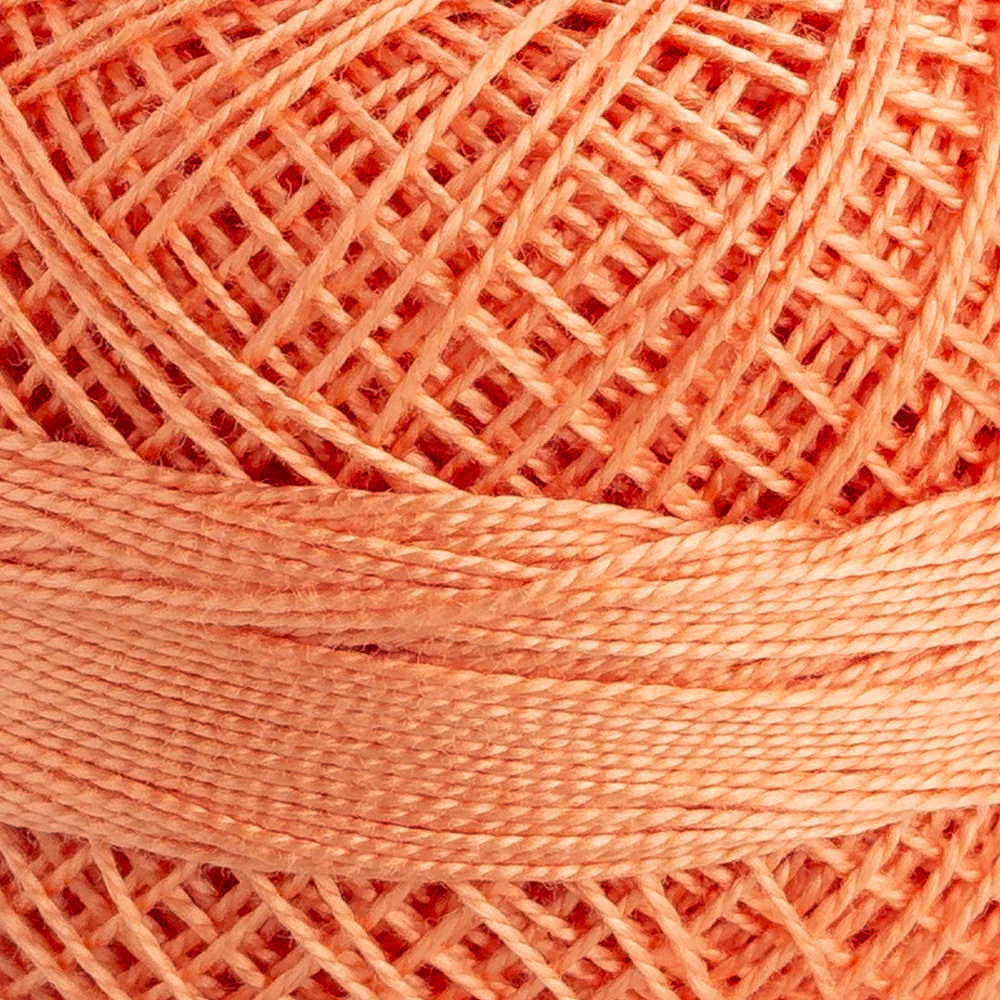 Domino Cotton Perle Size 12 Embroidery Thread (5 g), Light Orange - 4590012-09575 - Image 3