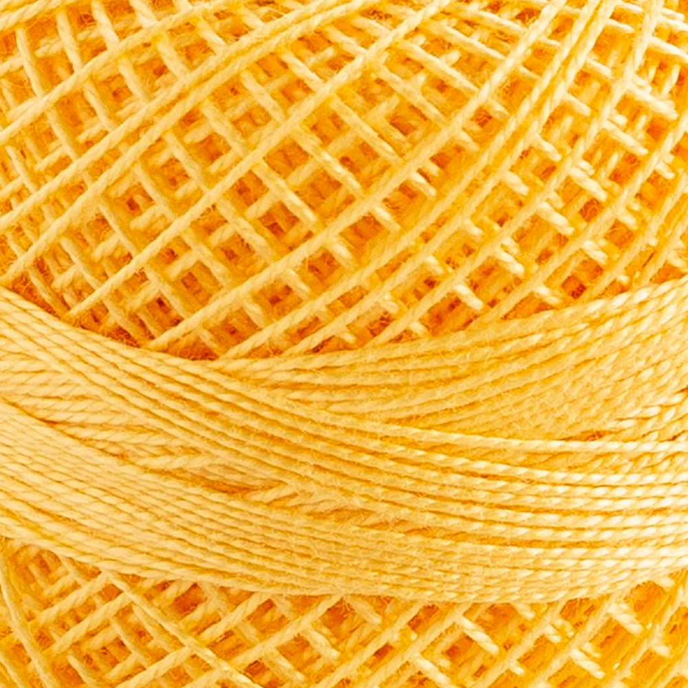 Domino Cotton Perle Size 12 Embroidery Thread (5 g), Light Yellow - 4590012-305 - Image 3
