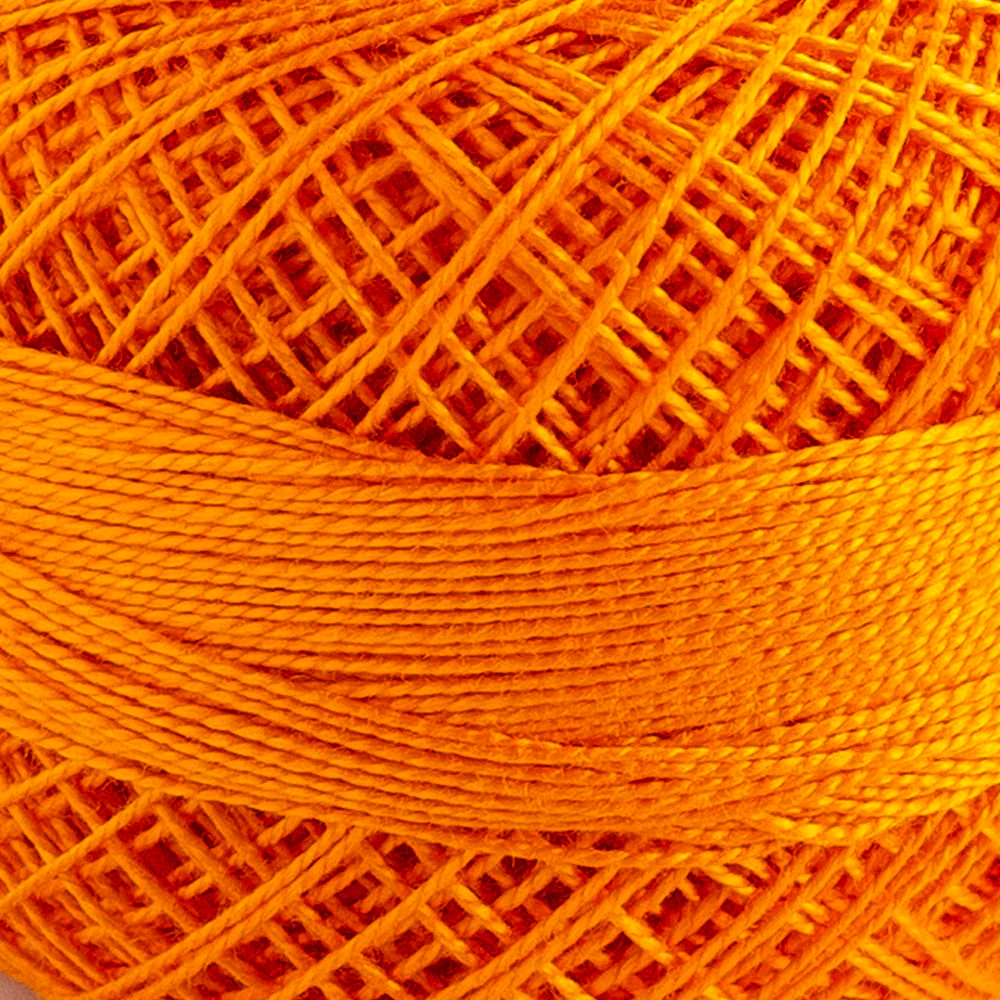 Domino Cotton Perle Size 12 Embroidery Thread (5 g), Orange - 4590012-K0032 - Image 3