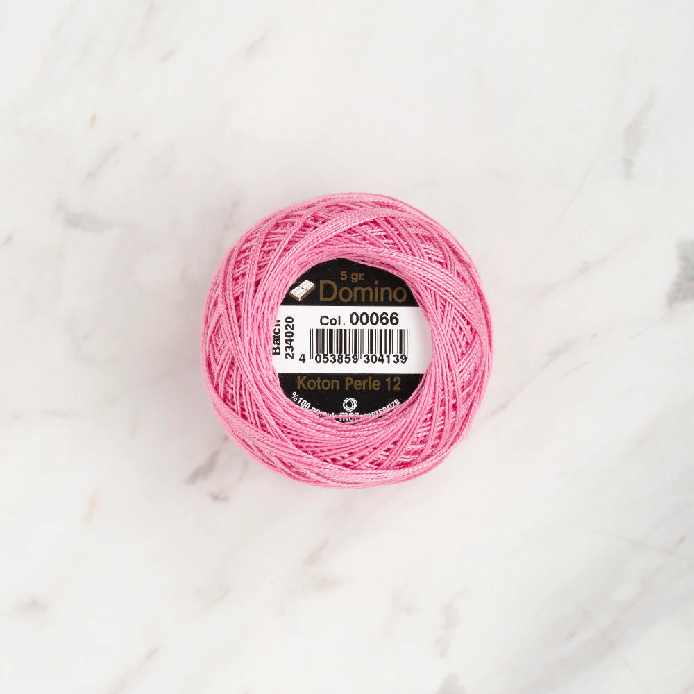 Domino Cotton Perle Size 12 Embroidery Thread (5 g), Pink - 4590012-00066 - Image 2