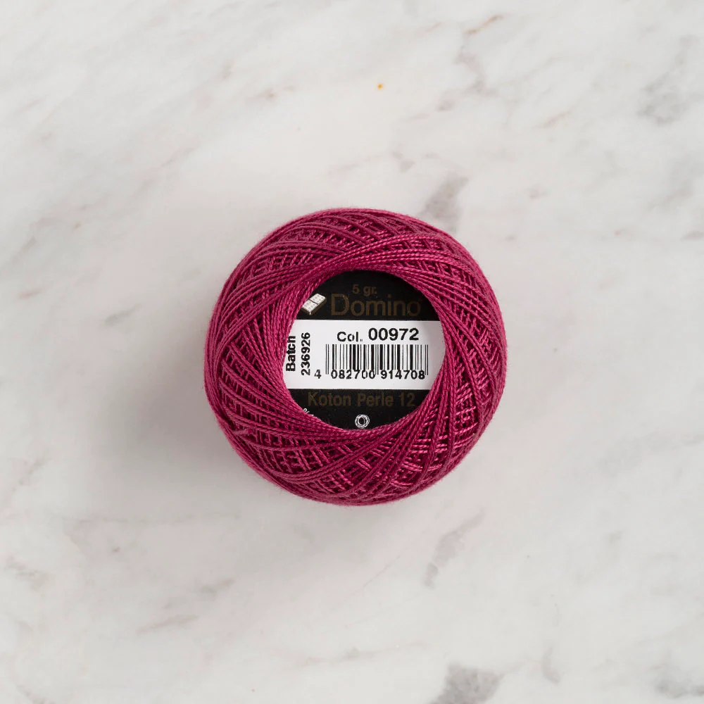 Domino Cotton Perle Size 12 Embroidery Thread (5 g), Plum - 4590012-972 - Image 2
