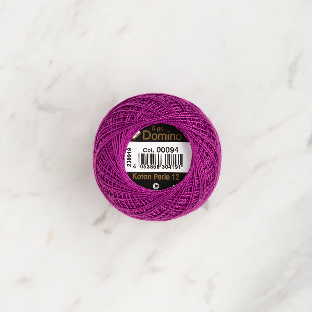 Domino Cotton Perle Size 12 Embroidery Thread (5 g), Purple - 4590012-00094 - Image 2
