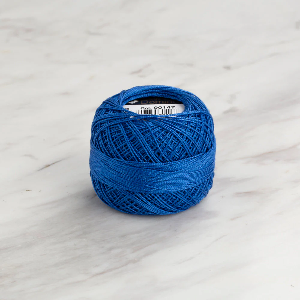 Domino Cotton Perle Size 12 Embroidery Thread (5 g), Saxe Blue - 4590012-00147