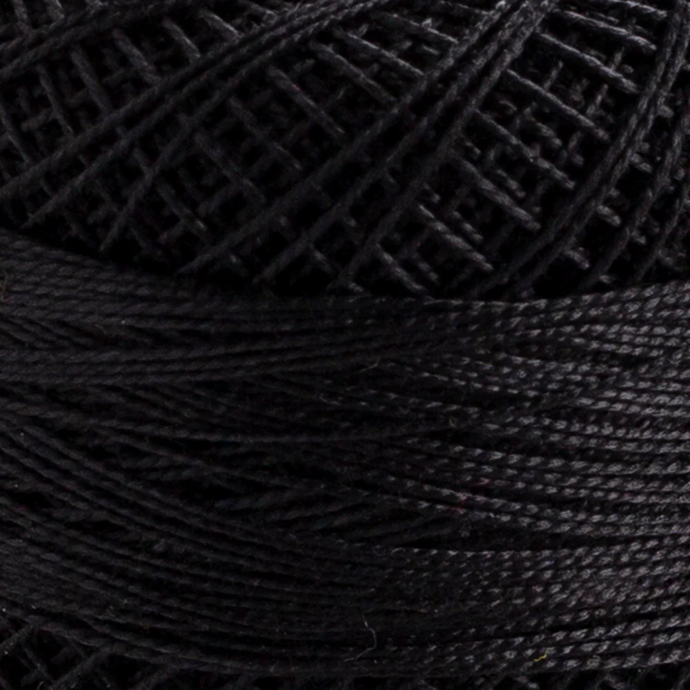 Domino Cotton Perle Size 12 Embroidery Thread (5 g), Black- 4590012-Black - Image 3