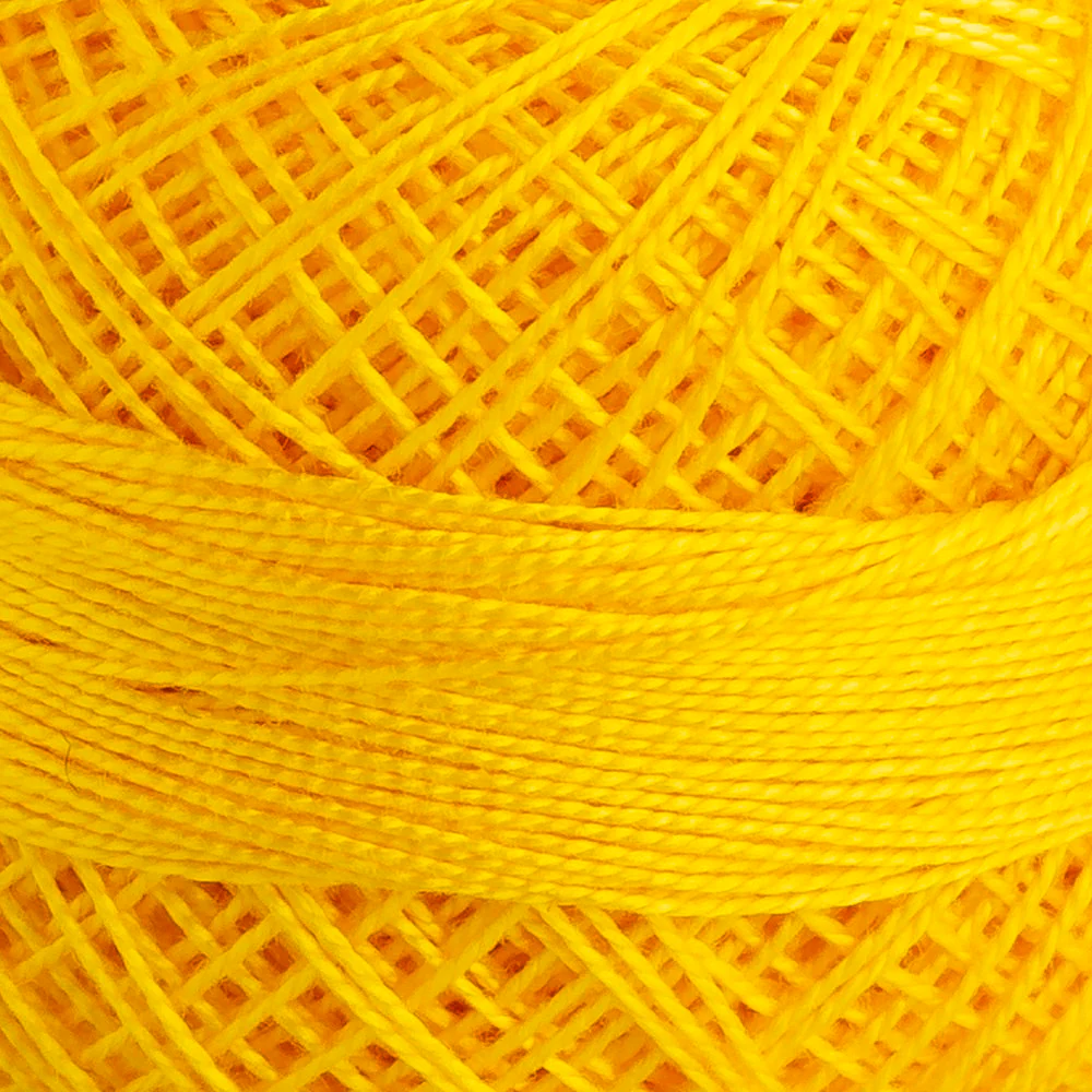 Domino Cotton Perle Size 12 Embroidery Thread (5 g), Yellow - 4590012-00297 - Image 3