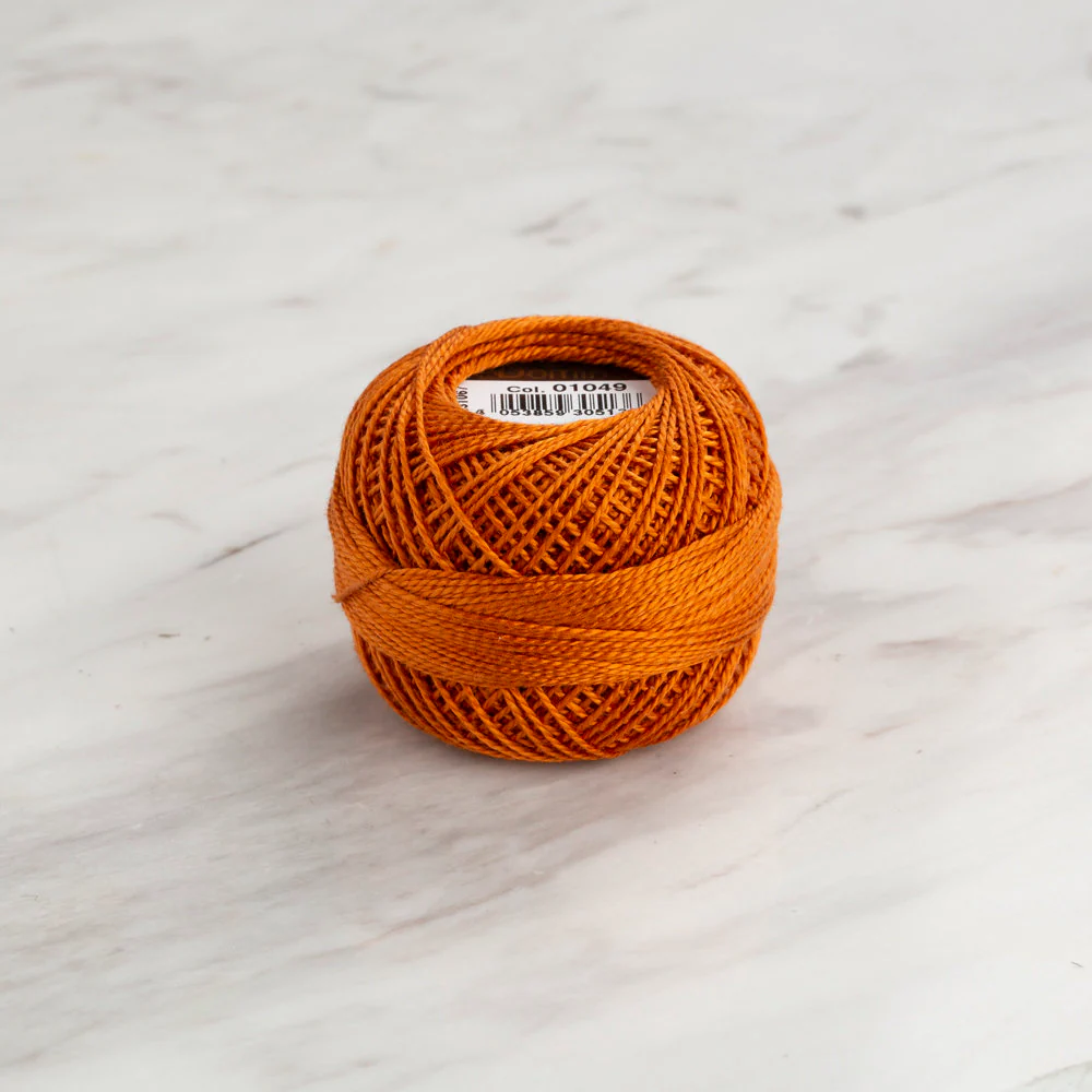 Domino Cotton Perle Size 8 Embroidery Thread (8 g), Brown - 4598008-01049
