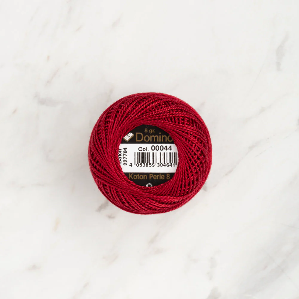 Domino Cotton Perle Size 8 Embroidery Thread (8 g), Claret - 4598008-00044 - Image 2